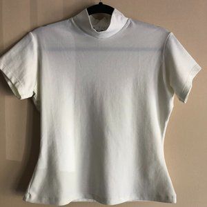 Vintage Van Tisse Mock Collar White Shirt